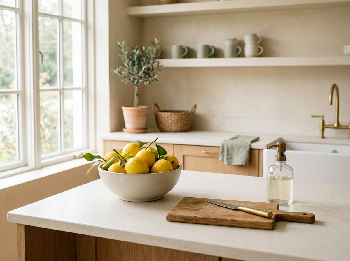 Standard cleaning of kitchen and living area